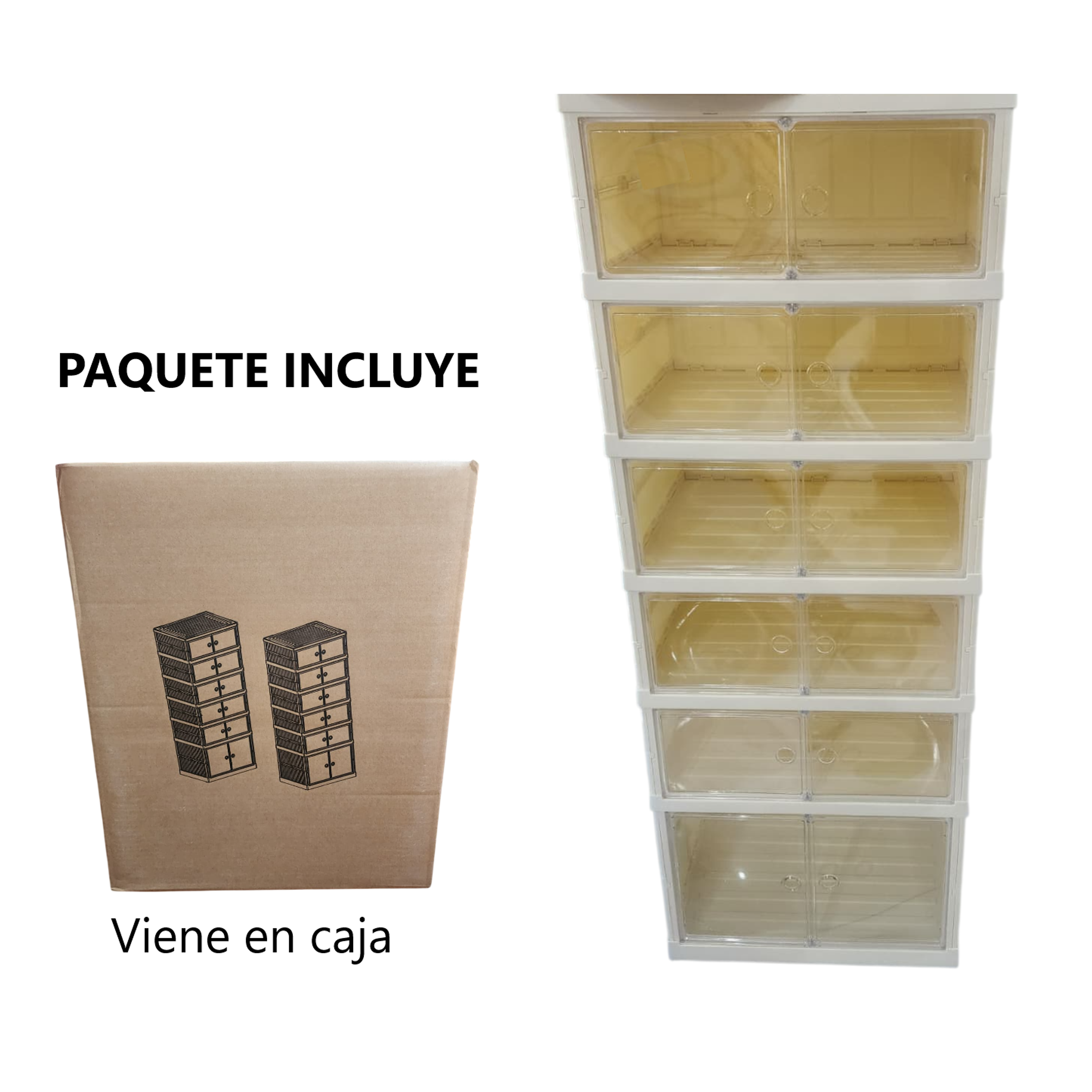 Organizador grande de Acrílico Plegable con puertas - 6 Niveles 7