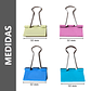2 Cajas de Clip de 32mm - Colores - Miniatura 2