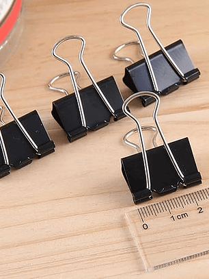 2 Cajas de Clip de 25mm - NEGRO