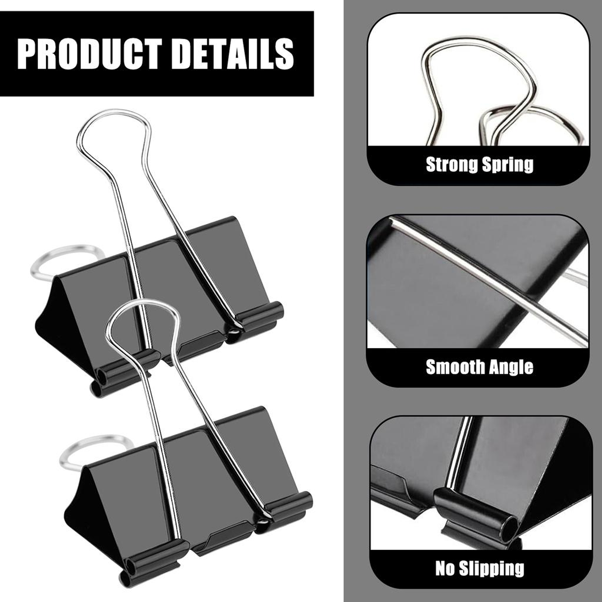 2 Cajas de Clip de 25mm - NEGRO 4