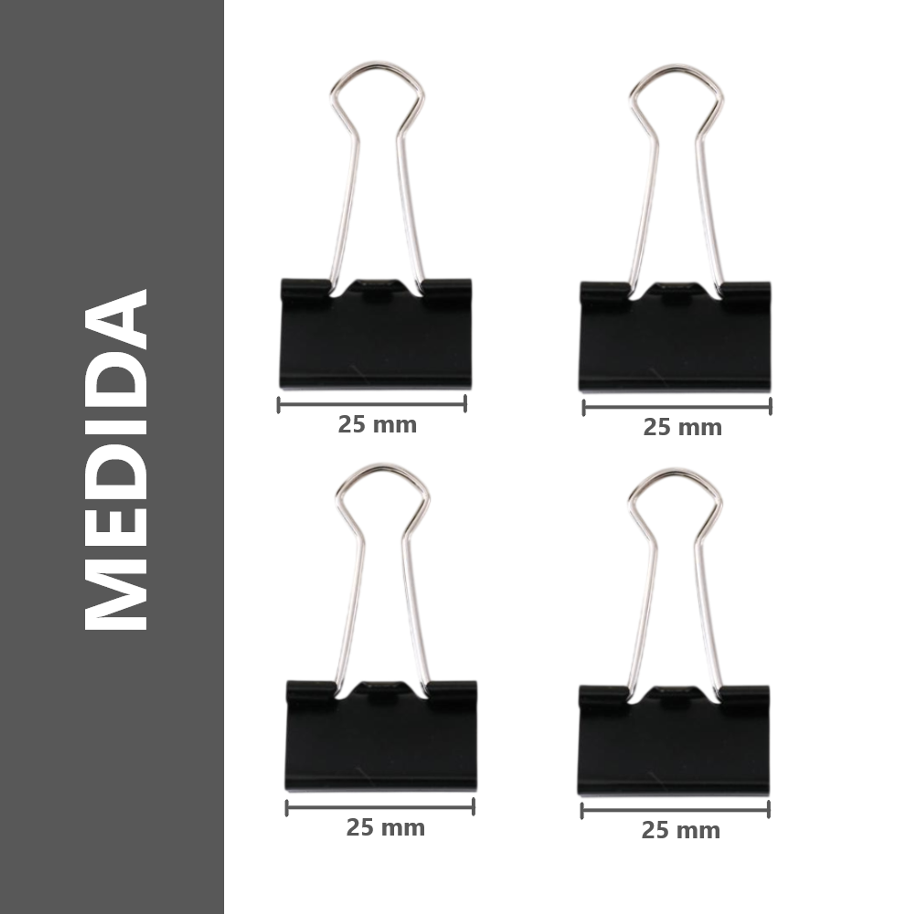 2 Cajas de Clip de 25mm - NEGRO 5