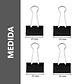 2 Cajas de Clip de 25mm - NEGRO - Miniatura 5