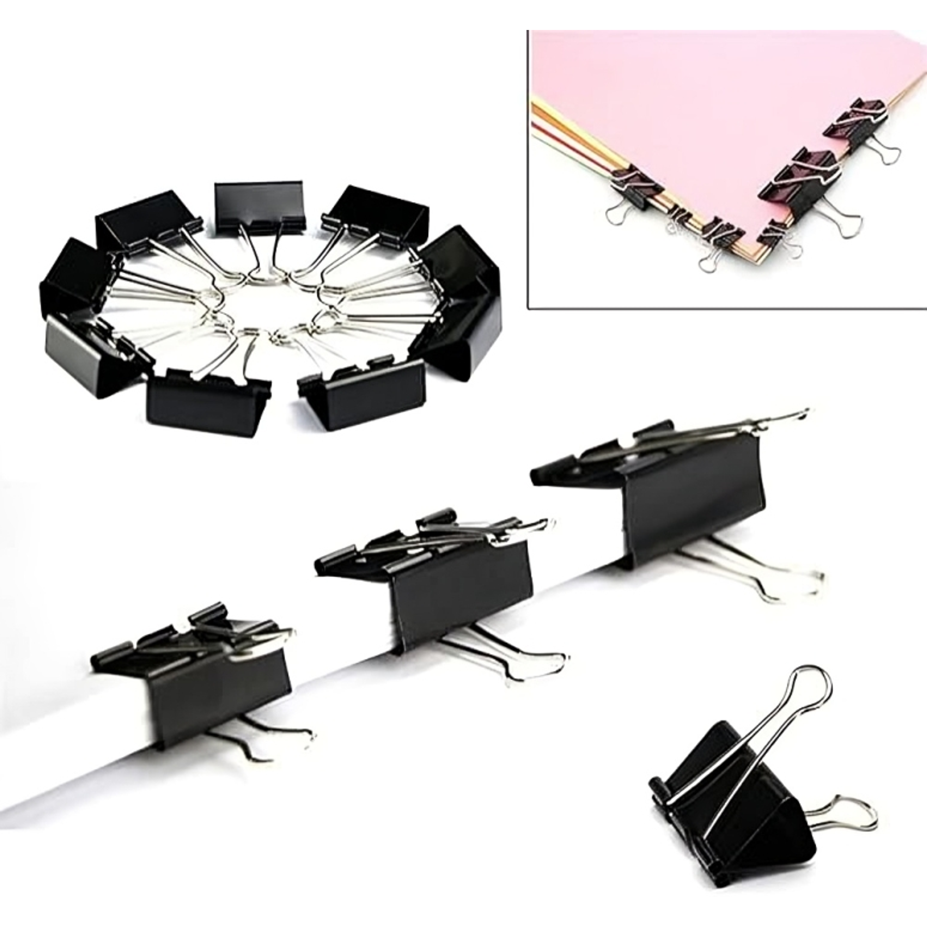 2 Cajas de Clip de 25mm - NEGRO 6