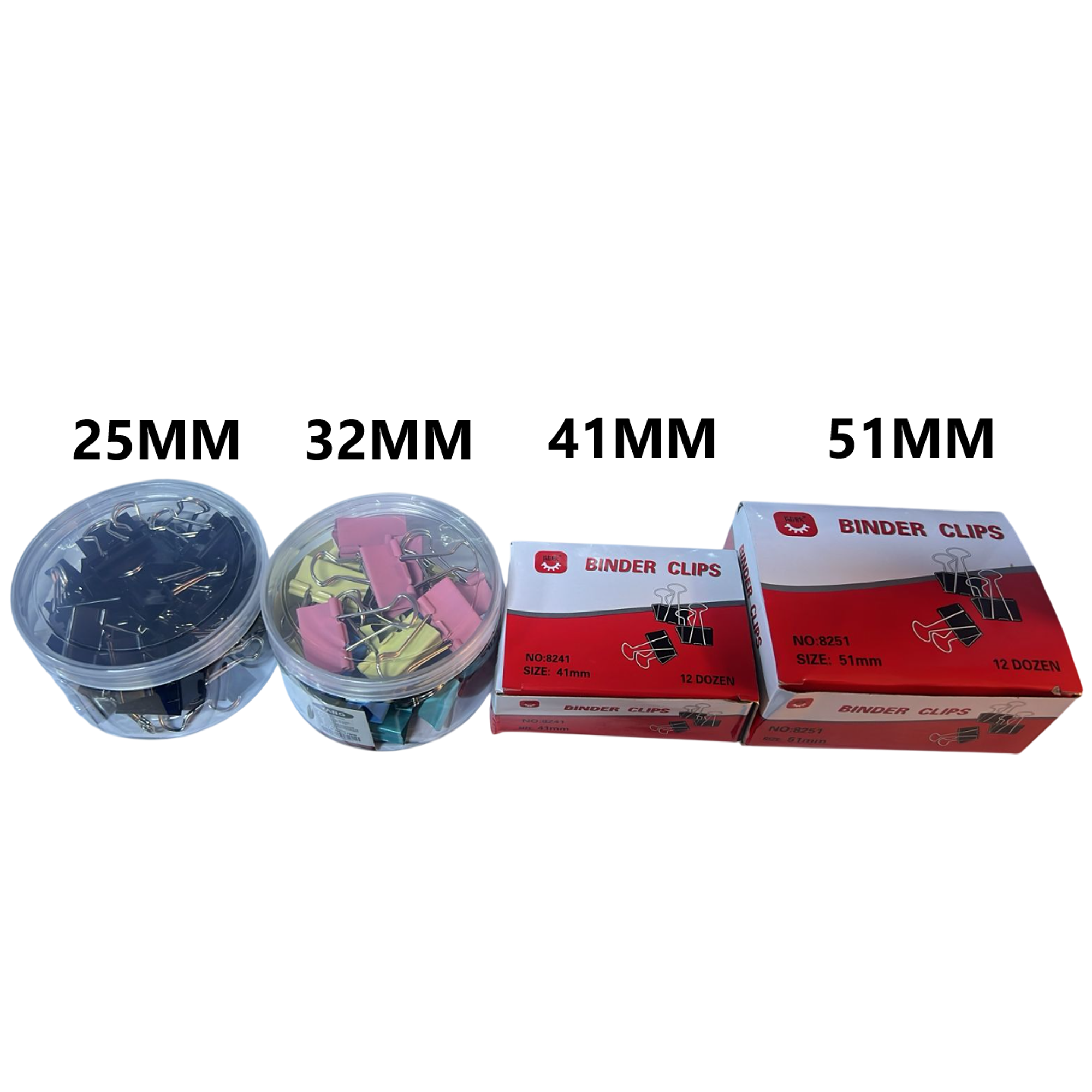 Clip de 4 tamaños 25mm 32mm 41mm 51mm 1