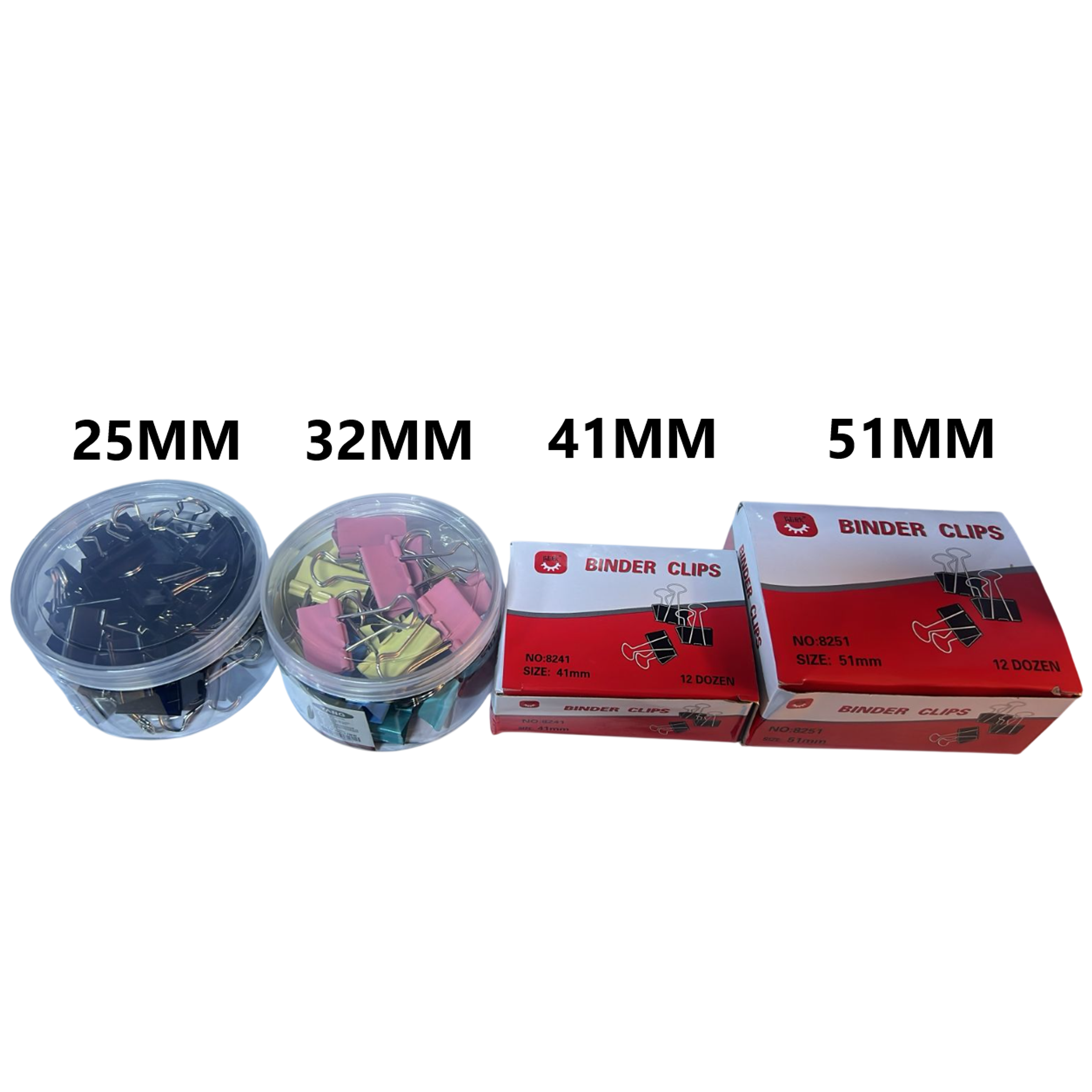 Clip de 4 tamaños 25mm 32mm 41mm 51mm 1