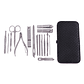 Set de Manicura y Pedicura de acero inoxidable - 16 pzs negro - Miniatura 1