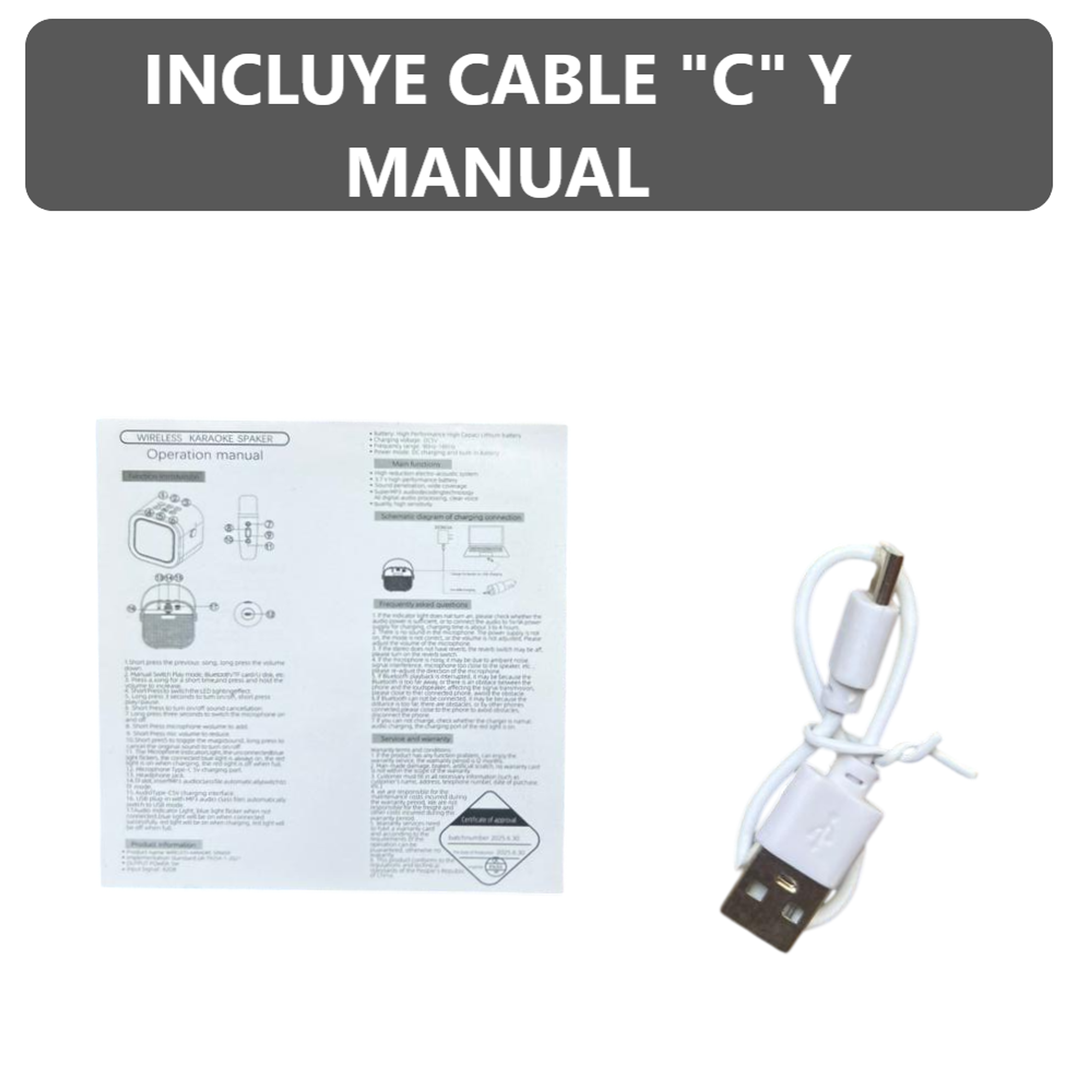 Parlante Bluetooth Karaoke con Micrófono  6