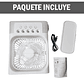 Ventilador portátil humidificador con luz LED - Miniatura 11