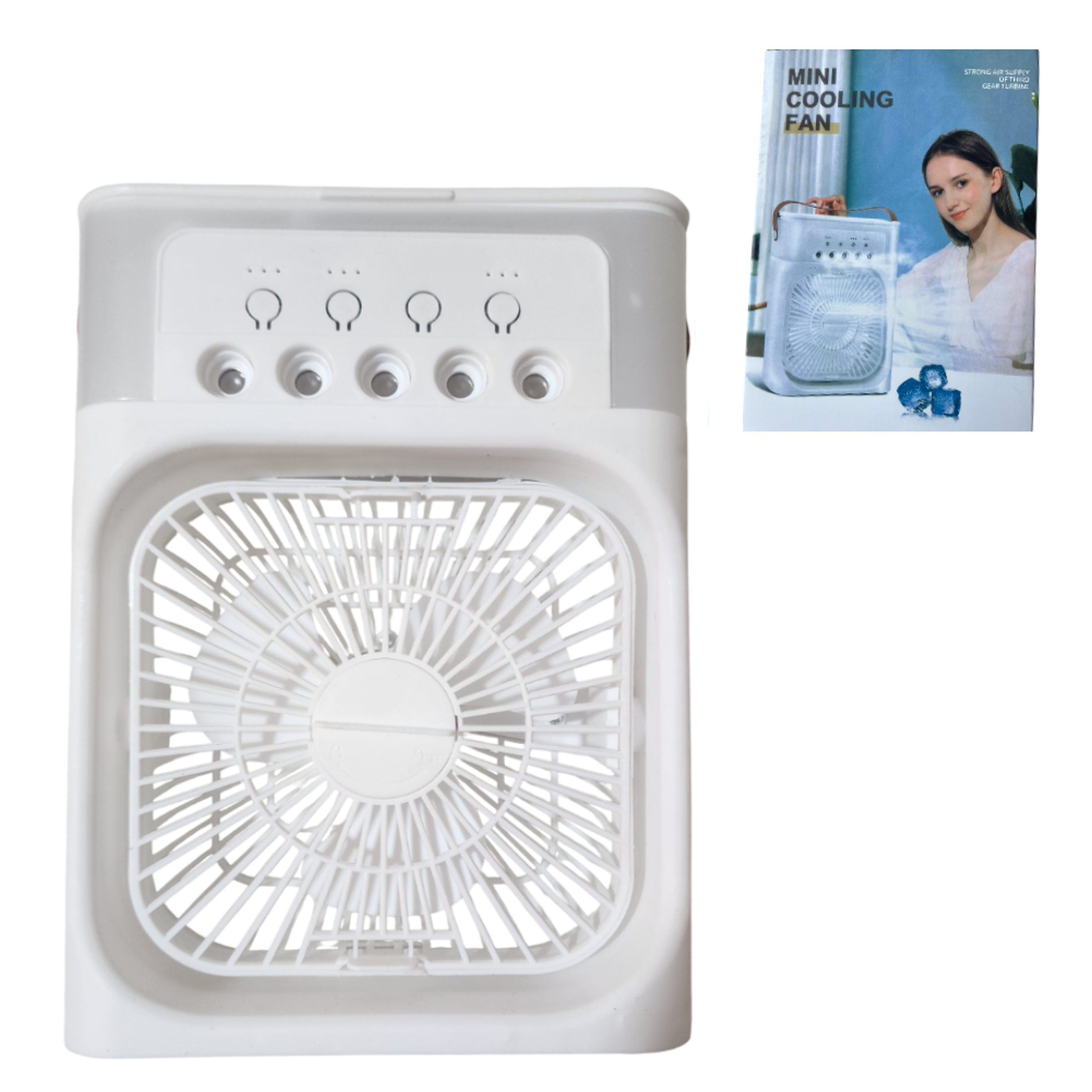 Ventilador portátil humidificador con luz LED 9