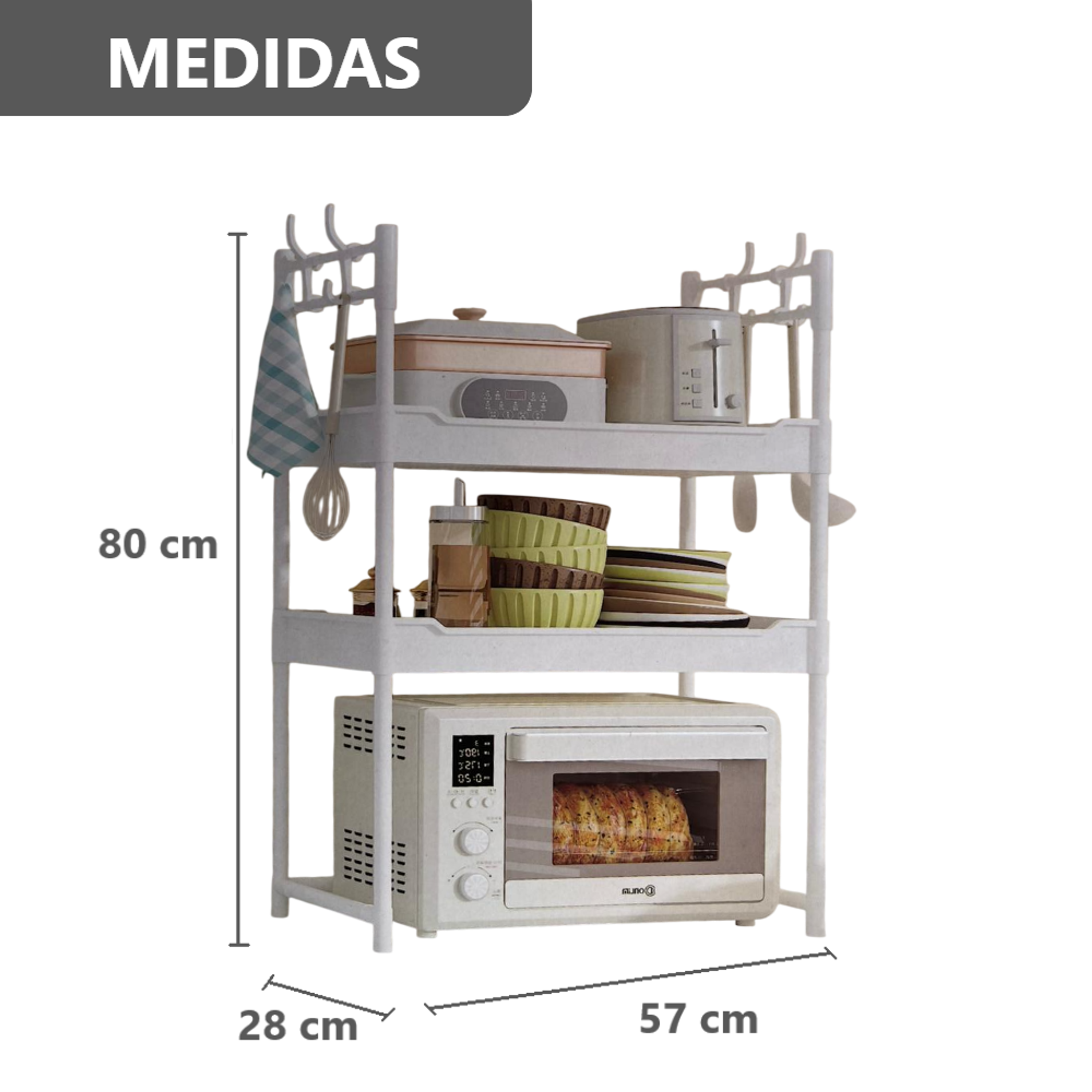 Organizador Base para microondas de metal  2