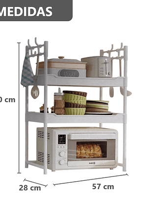 Organizador Base para microondas de metal 