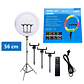Aro anillo luz led 56cm + Tripode 1.50 mt + 3 Soportes de Celular - Miniatura 1