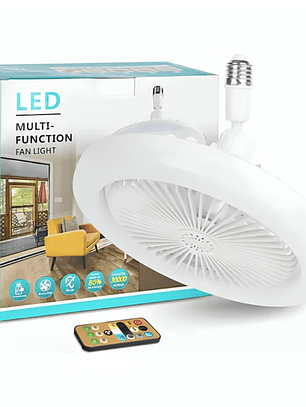 Lámpara Ventilador LED Multifunción con Control Remoto