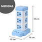 Torre Multifuncional 12 Conexiones extension con 3 Puertos USB - Miniatura 1