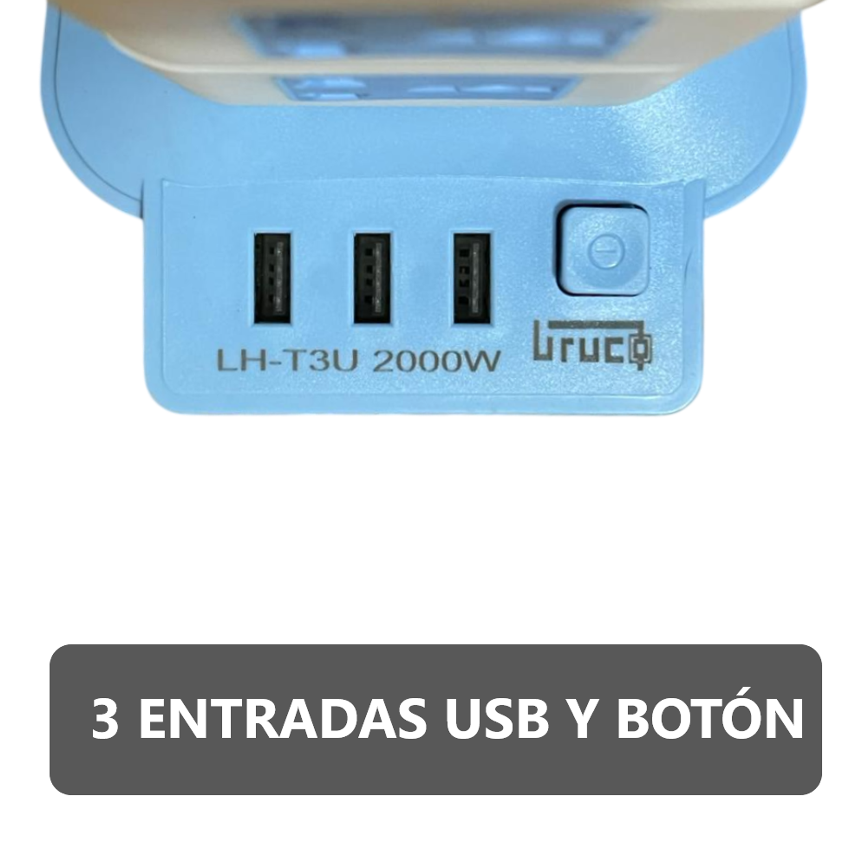 Torre Multifuncional 12 Conexiones extension con 3 Puertos USB 4