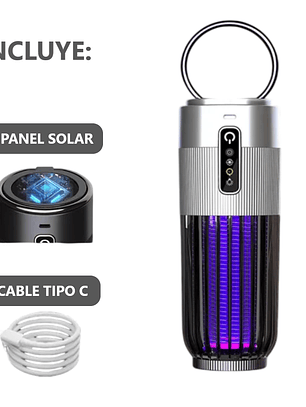 Lámpara Mata Mosquitos LED con Panel Solar 5W Anti Insectos