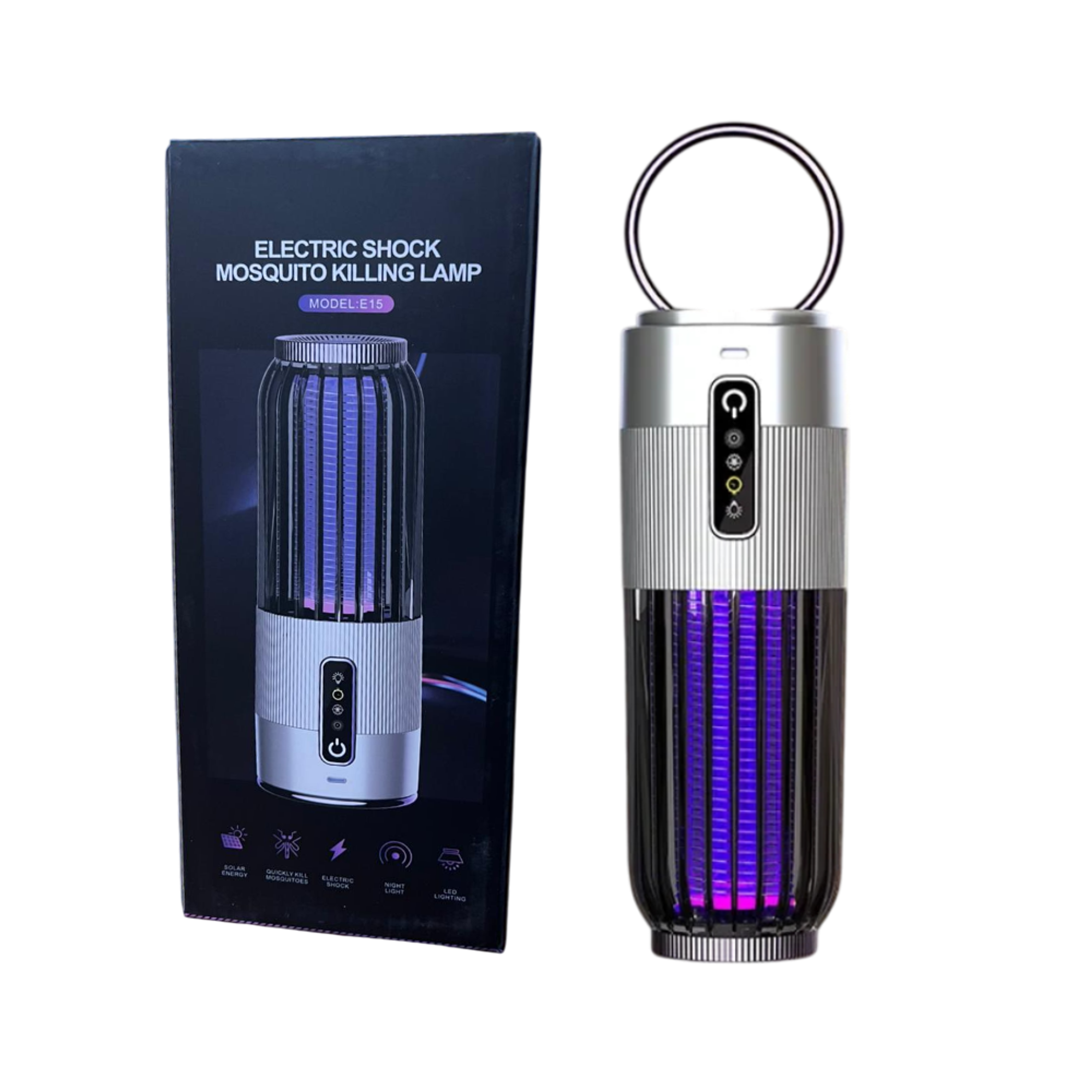 Lámpara Mata Mosquitos LED con Panel Solar 5W Anti Insectos 4