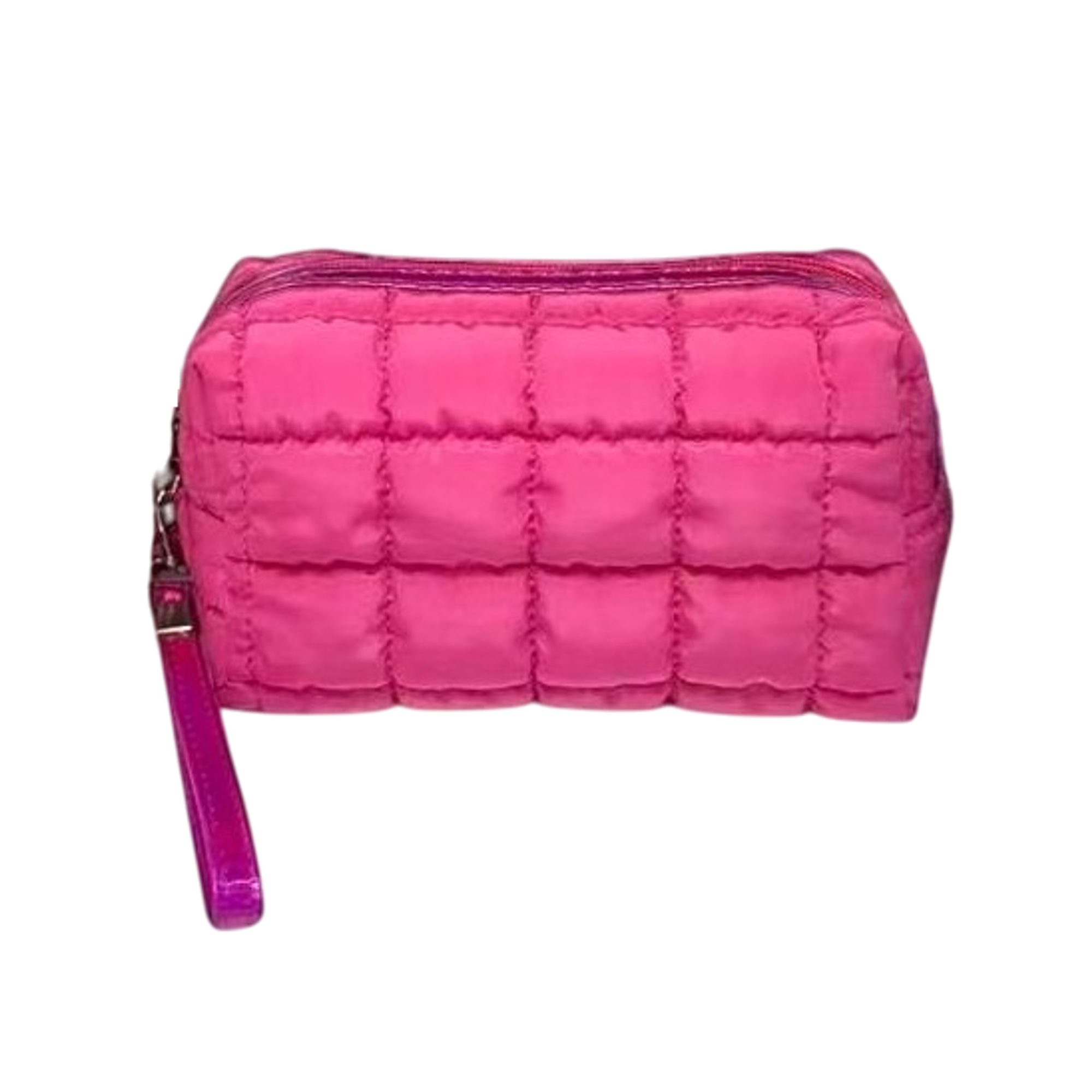 Cosmetiquera Fashion Puffer Amplia y Correa Brillante 2