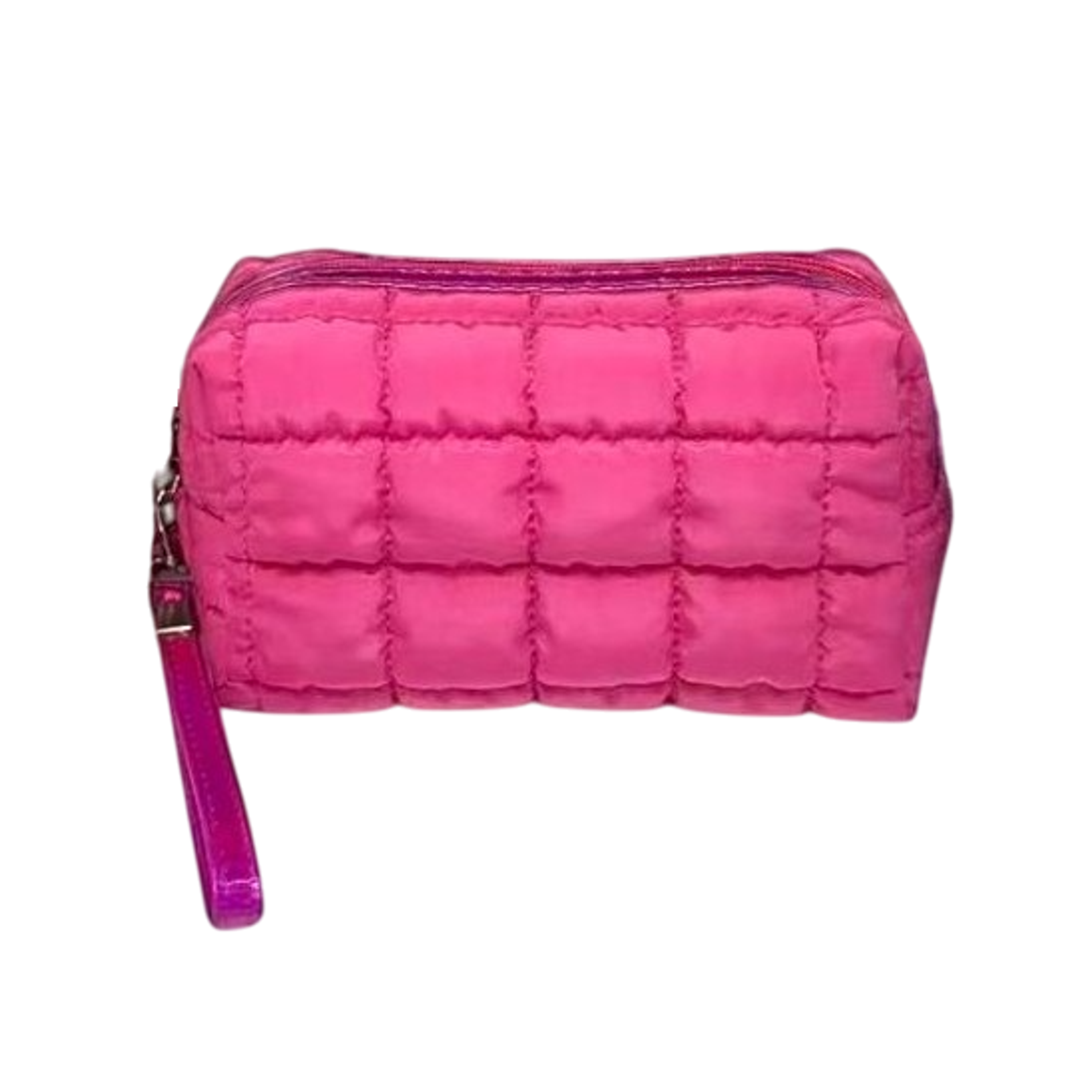 Cosmetiquera Fashion Puffer Amplia y Correa Brillante 2