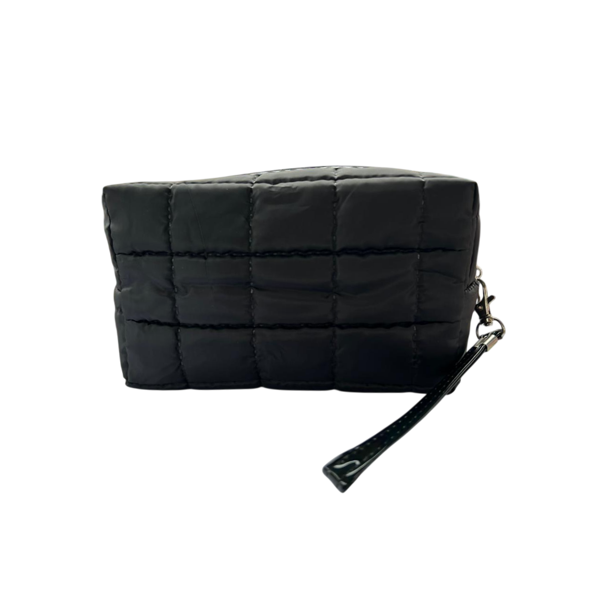 Cosmetiquera Fashion Puffer Amplia y Correa Brillante 13