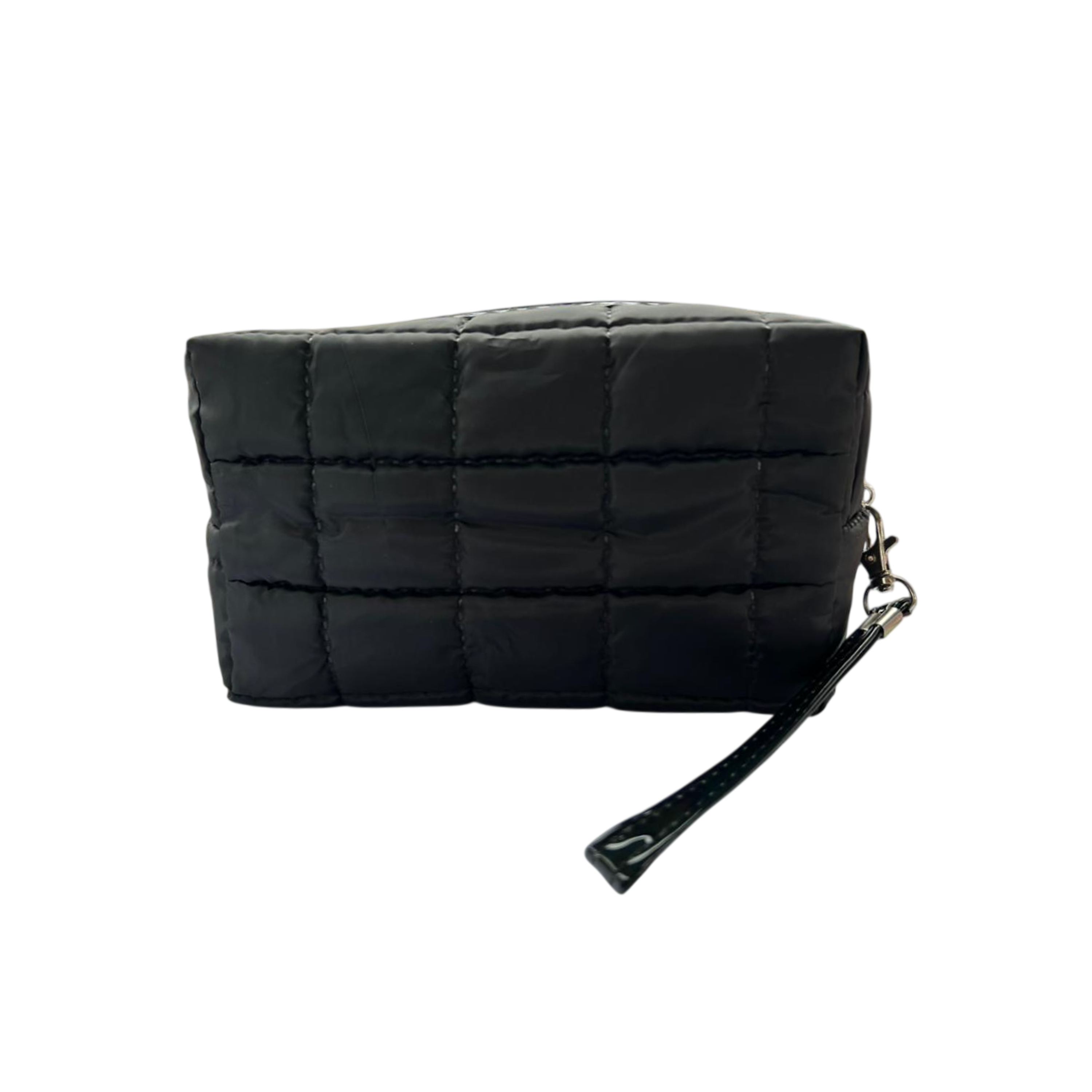 Cosmetiquera Fashion Puffer Amplia y Correa Brillante 13