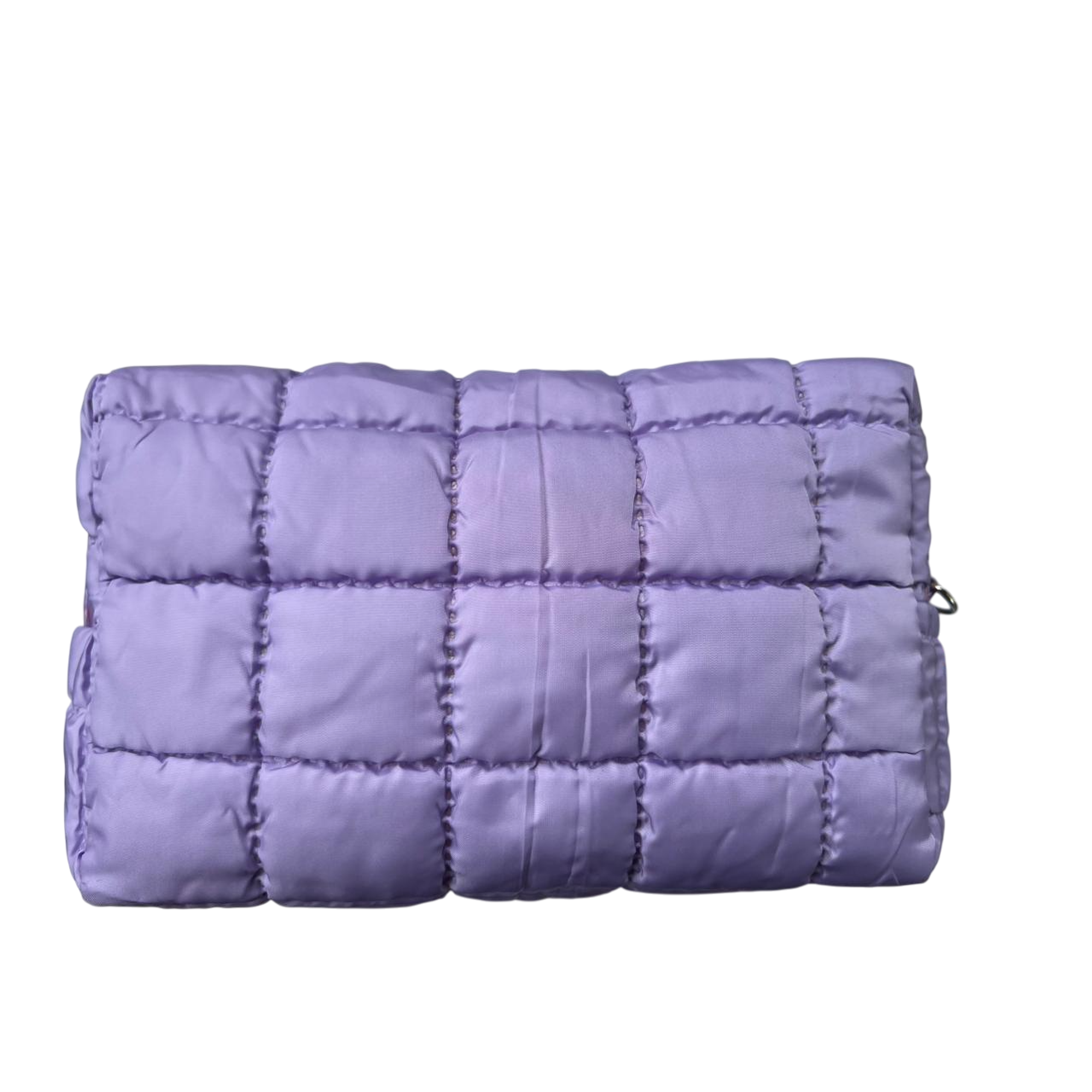 Cosmetiquera Fashion Puffer Amplia y Correa Brillante 22