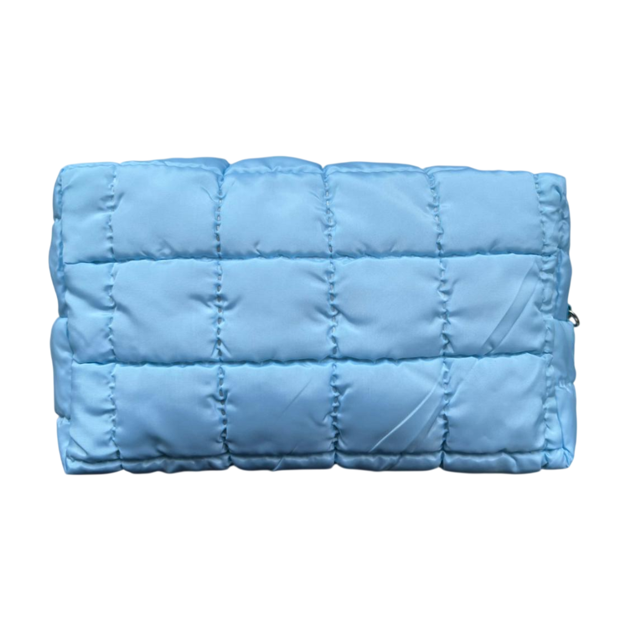 Cosmetiquera Fashion Puffer Amplia y Correa Brillante 28