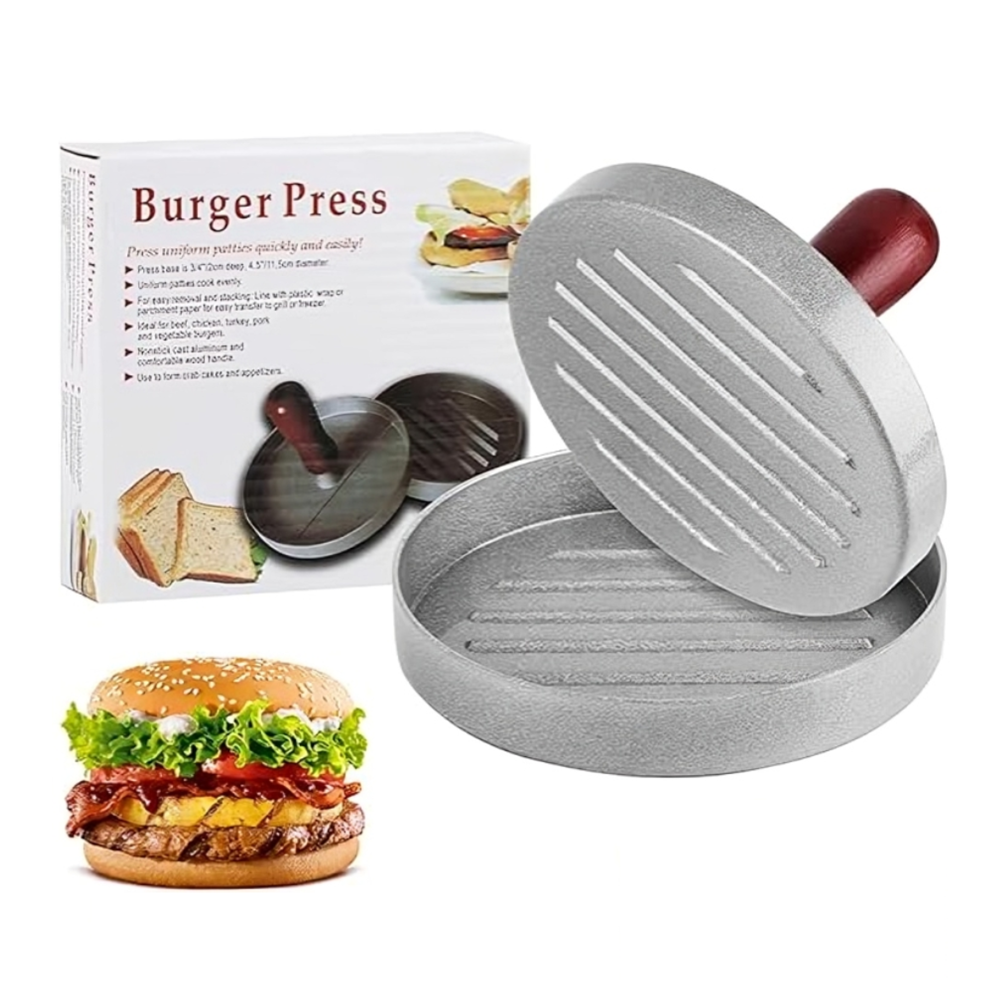 Molde Prensador para Hamburguesas Caseras Mini y Rellenas 1