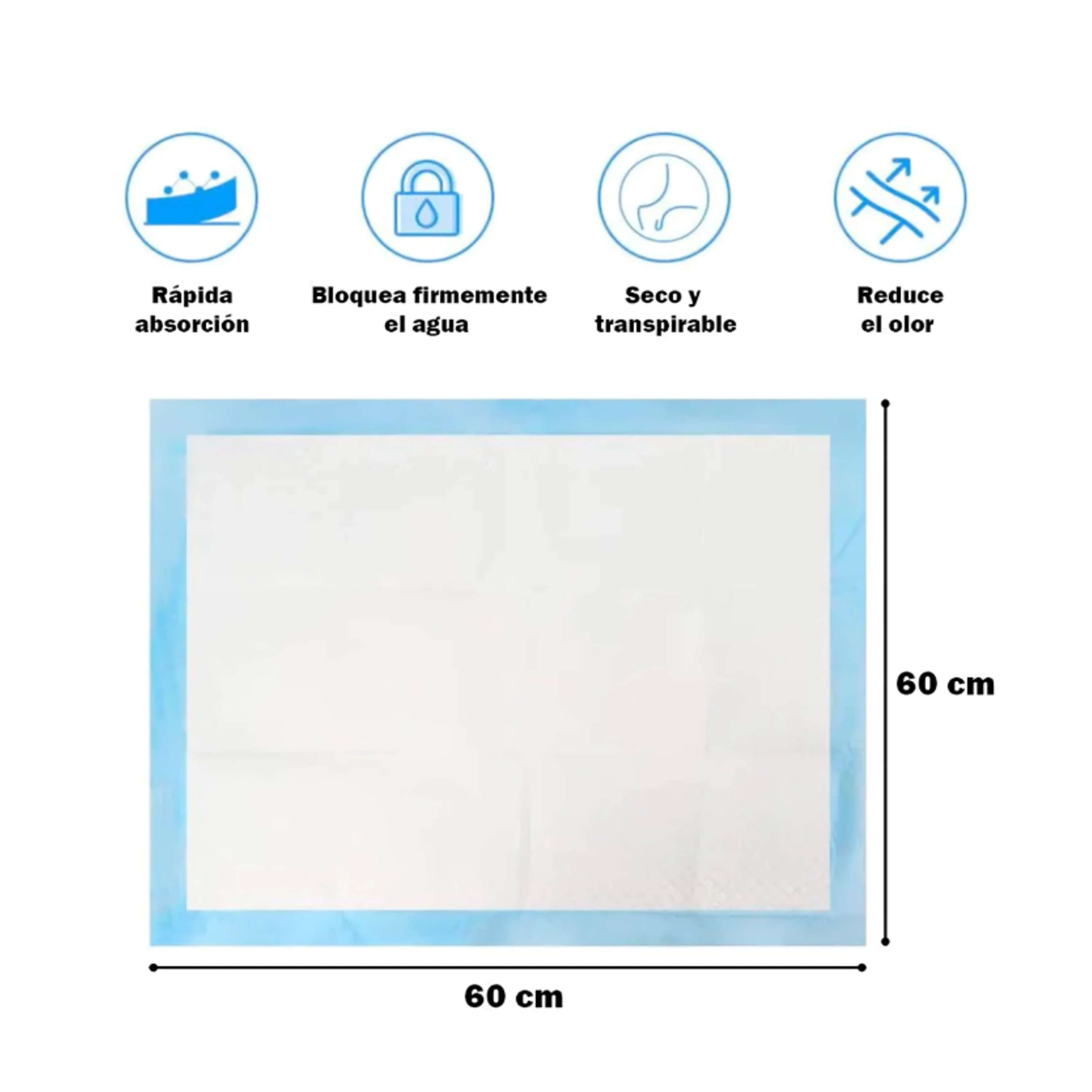 Kit 2 Pañales Piso Entrenamiento Absorbente 60x60 2