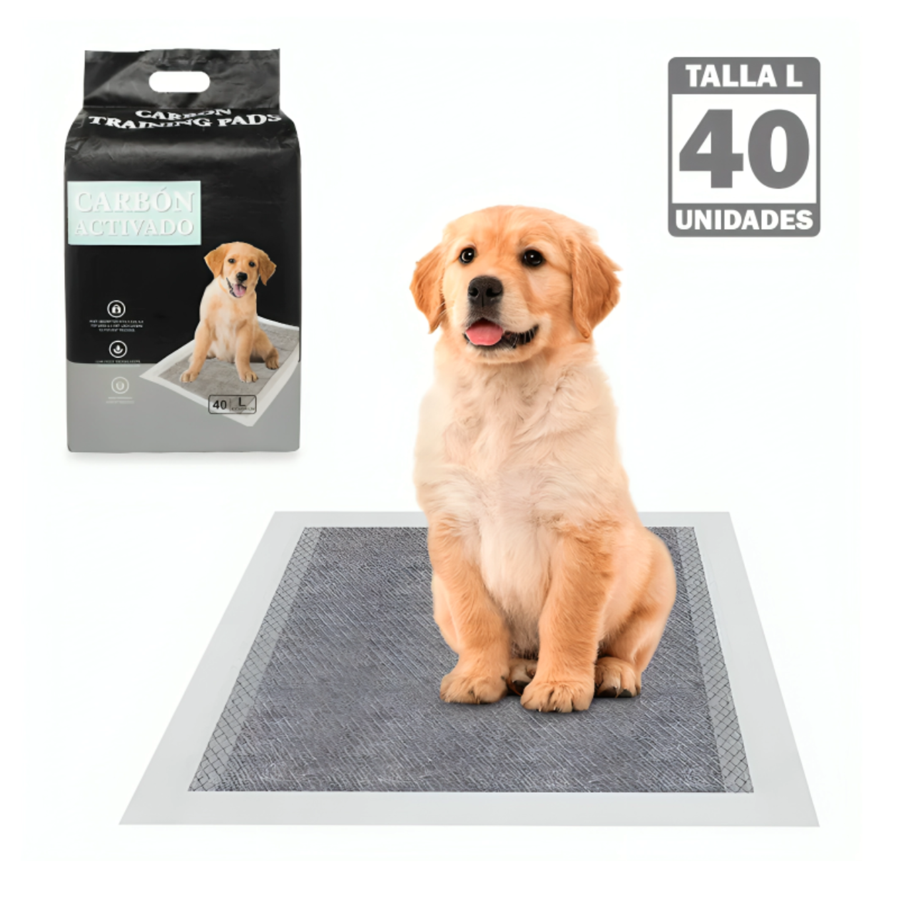 Kit 2 Pañales Piso Entrenamiento Absorbente 60x60 1