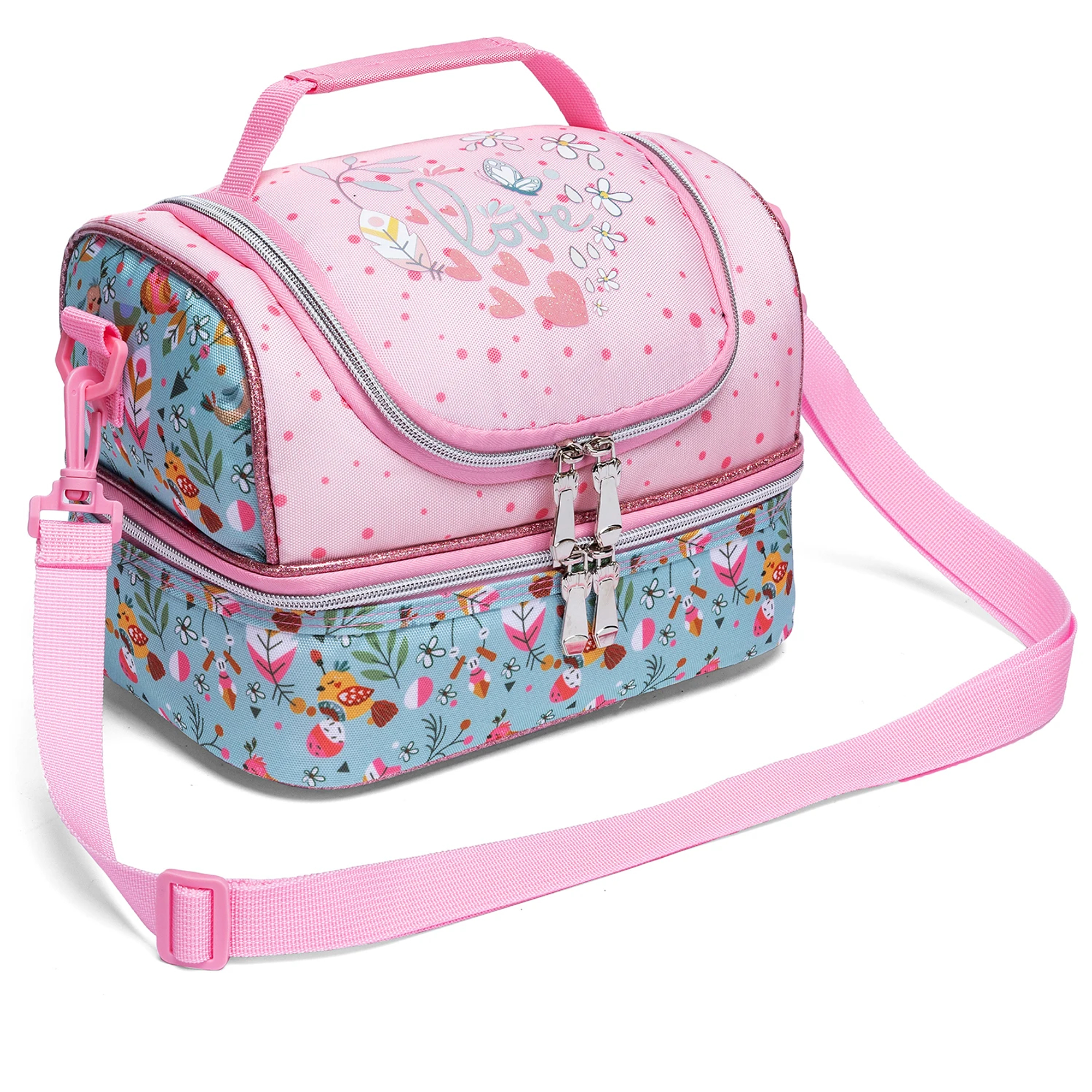 Lonchera térmica infantil con doble compartimento - Diseño Kawaii 1