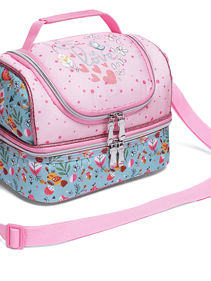 Lonchera térmica infantil con doble compartimento - Diseño Kawaii