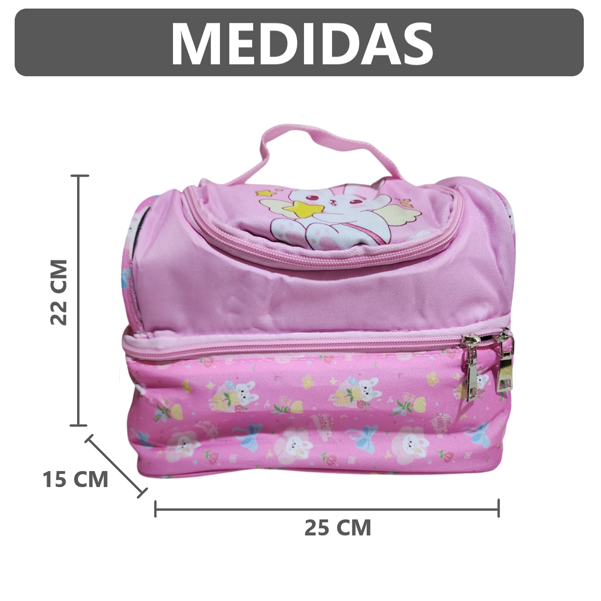 Lonchera térmica infantil con doble compartimento - Diseño Kawaii 7