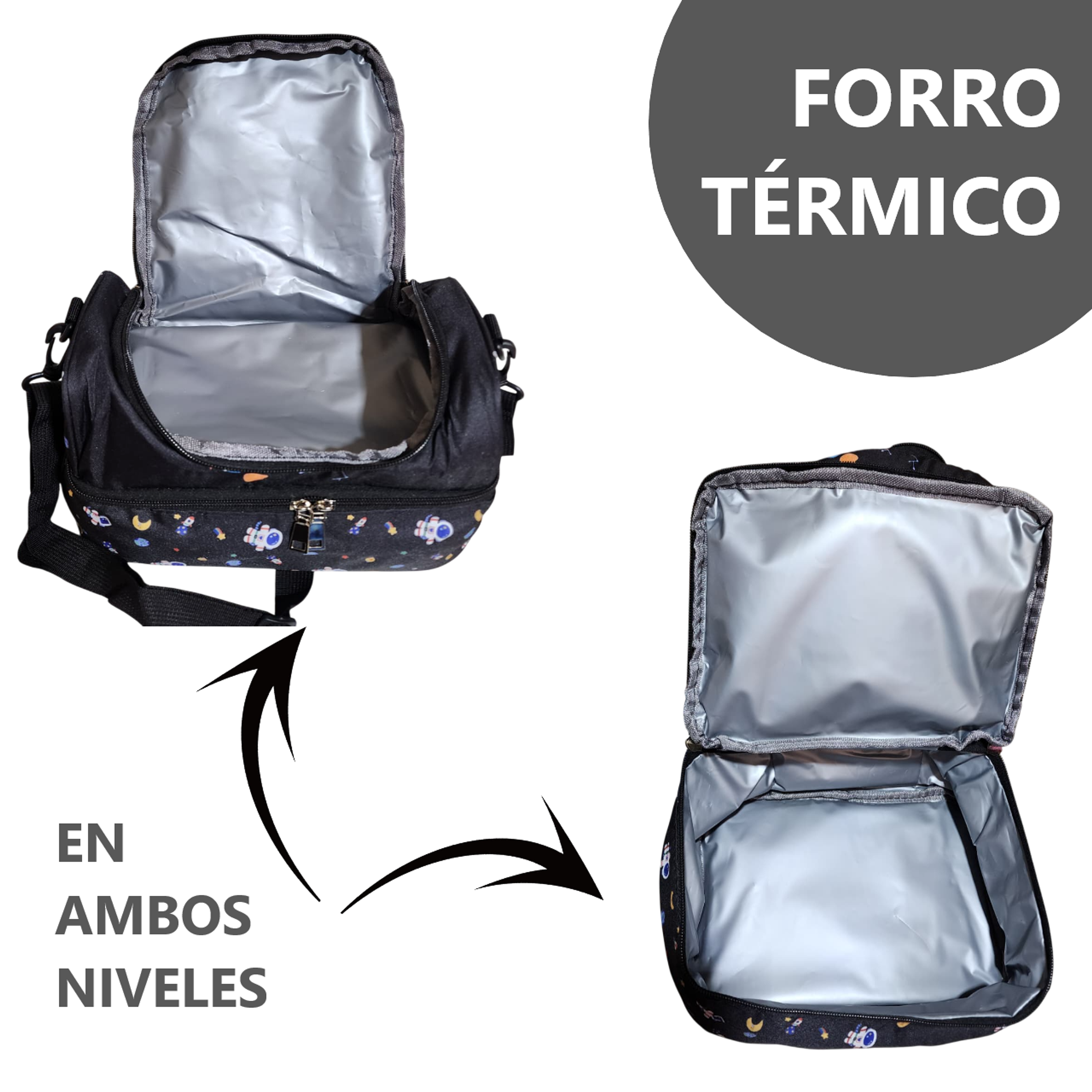 Lonchera térmica infantil con doble compartimento - Diseño Kawaii 11