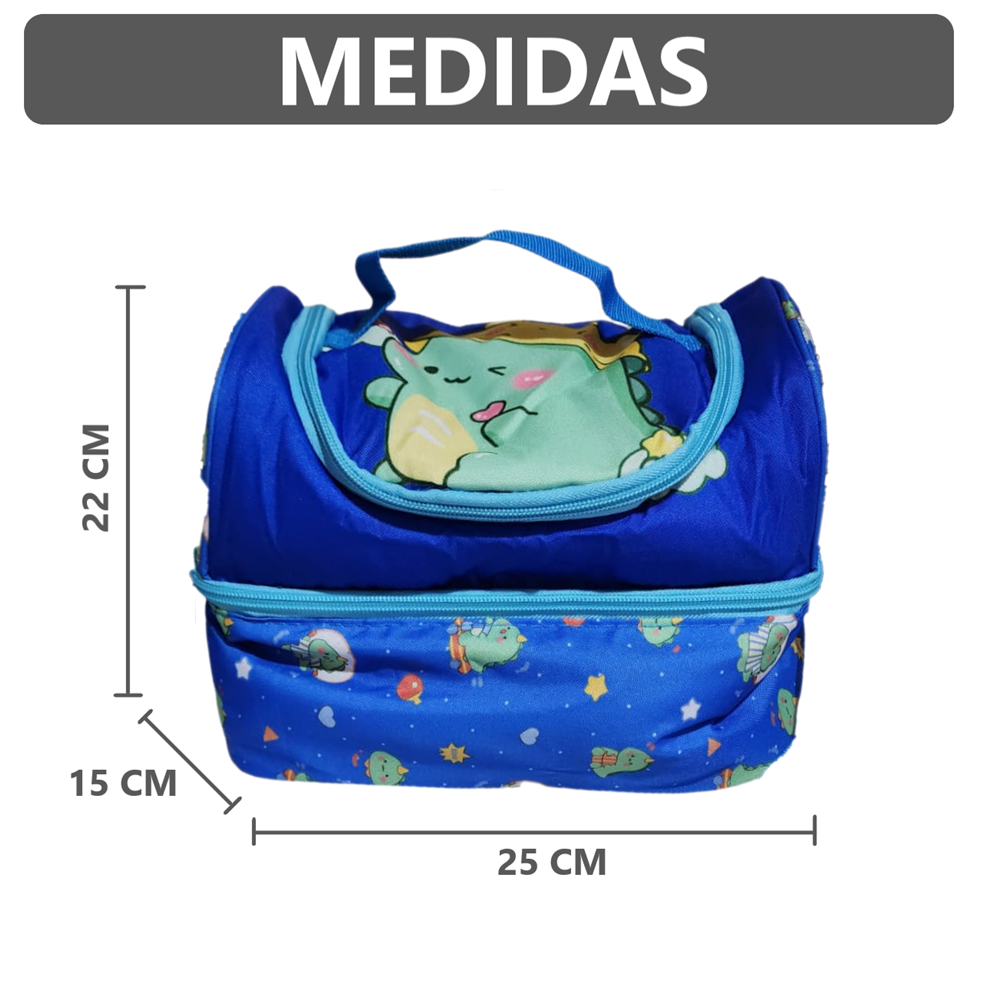Lonchera térmica infantil con doble compartimento - Diseño Kawaii 17