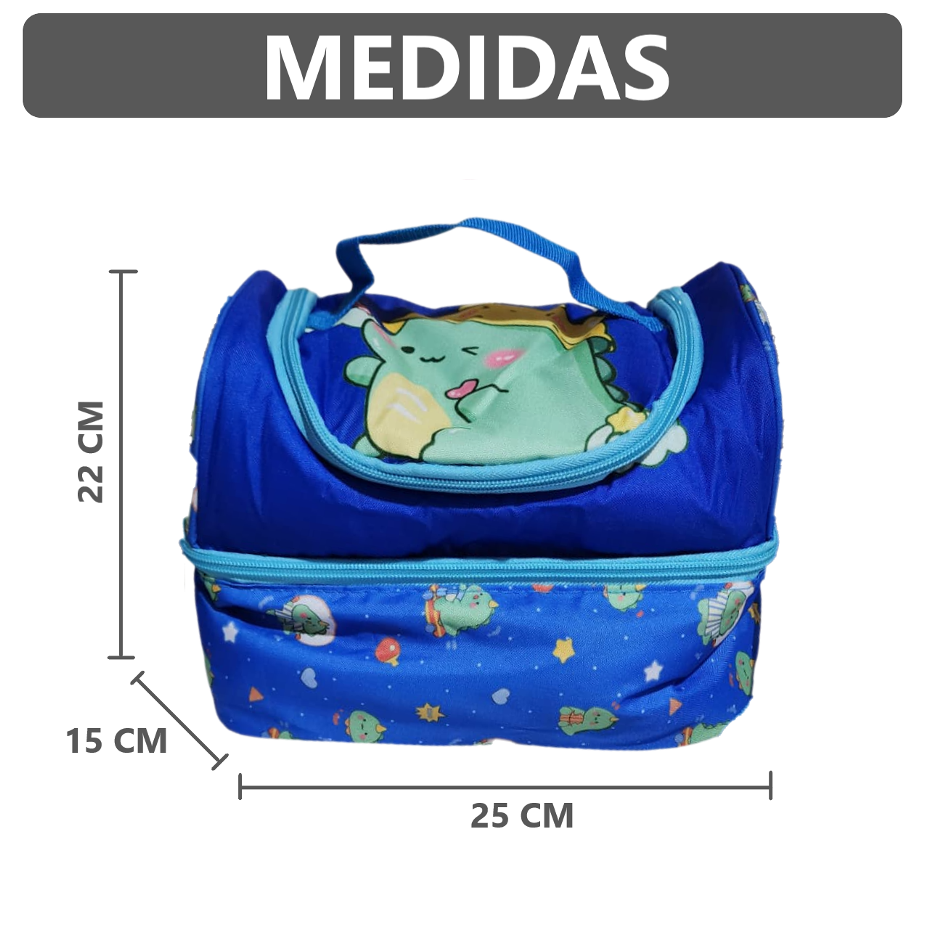 Lonchera térmica infantil con doble compartimento - Diseño Kawaii 17