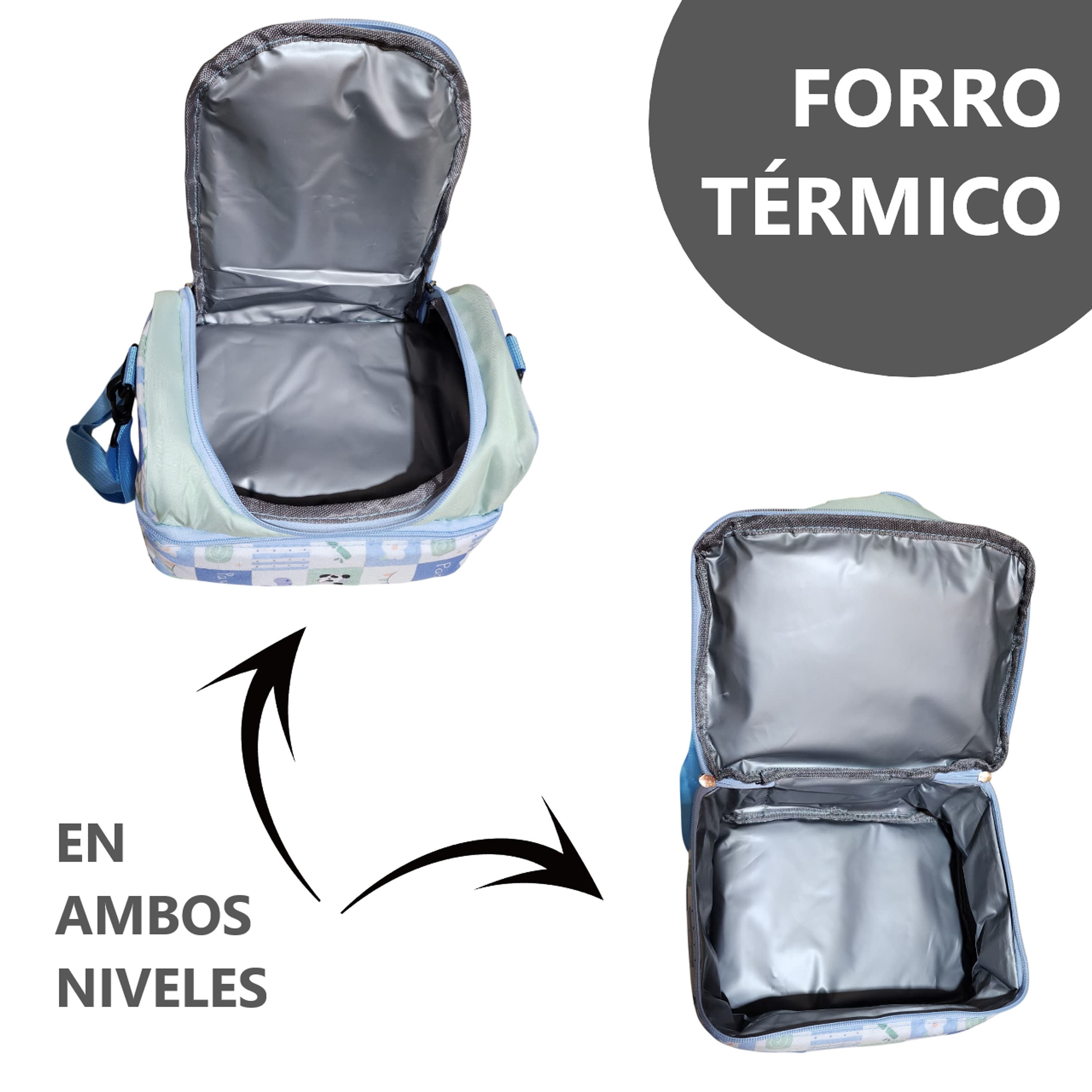 Lonchera térmica infantil con doble compartimento - Diseño Kawaii 21