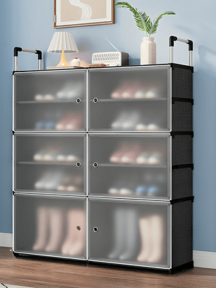 Zapatera organizador 3 niveles 6 puertas