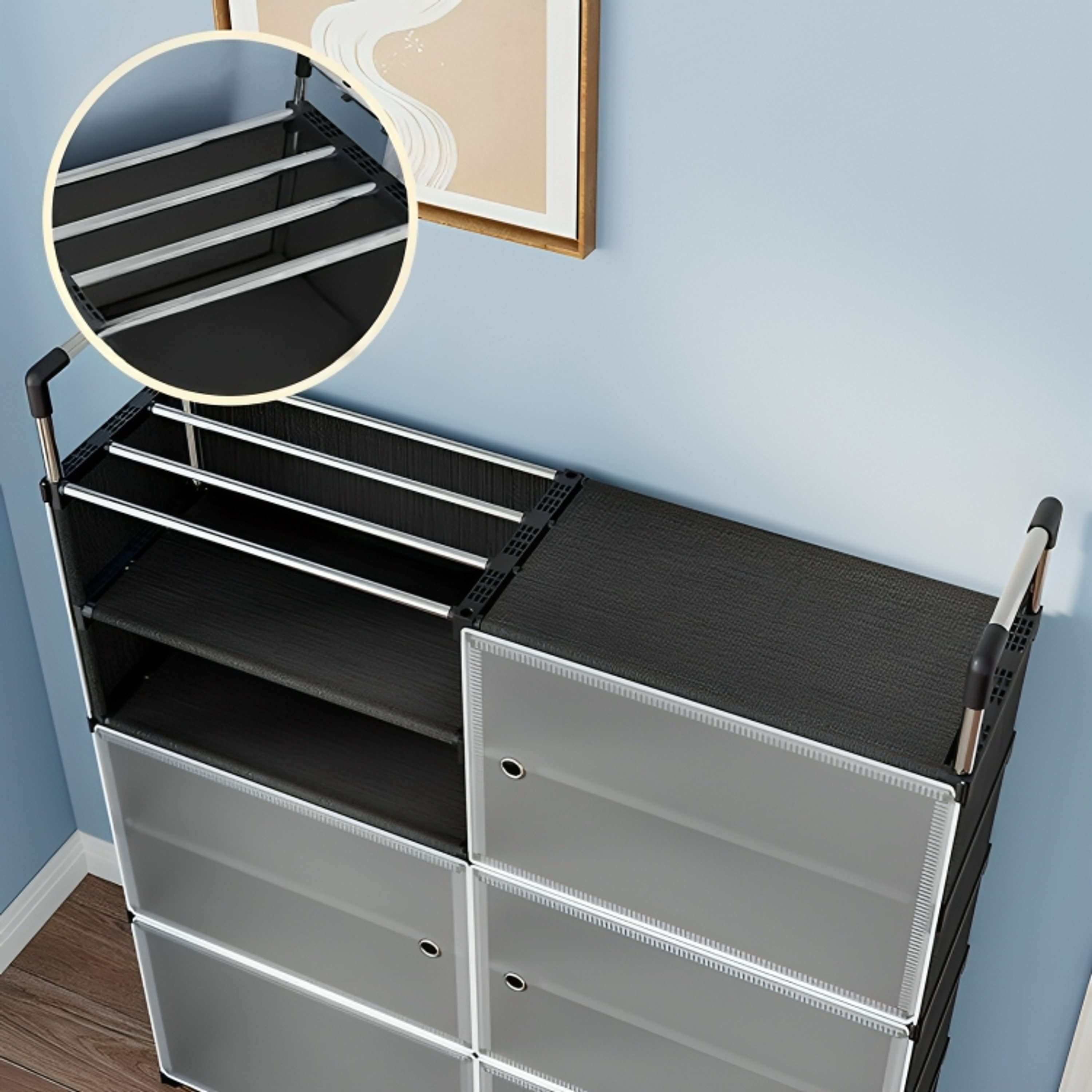 Zapatera organizador 3 niveles 6 puertas 5