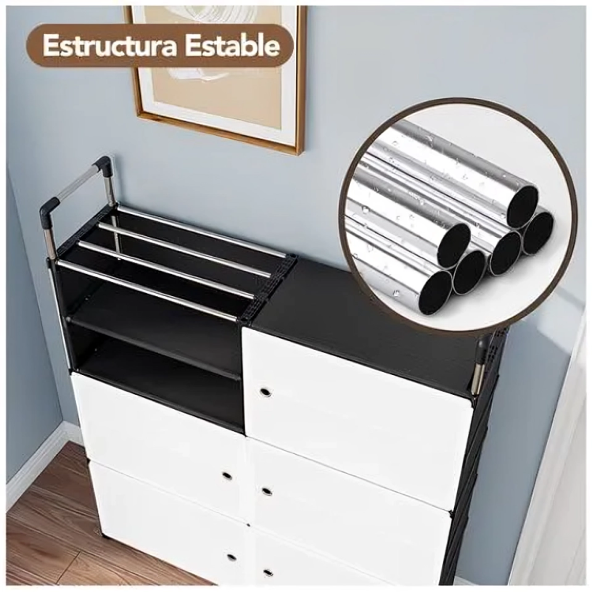 Zapatera organizador 3 niveles 6 puertas 7