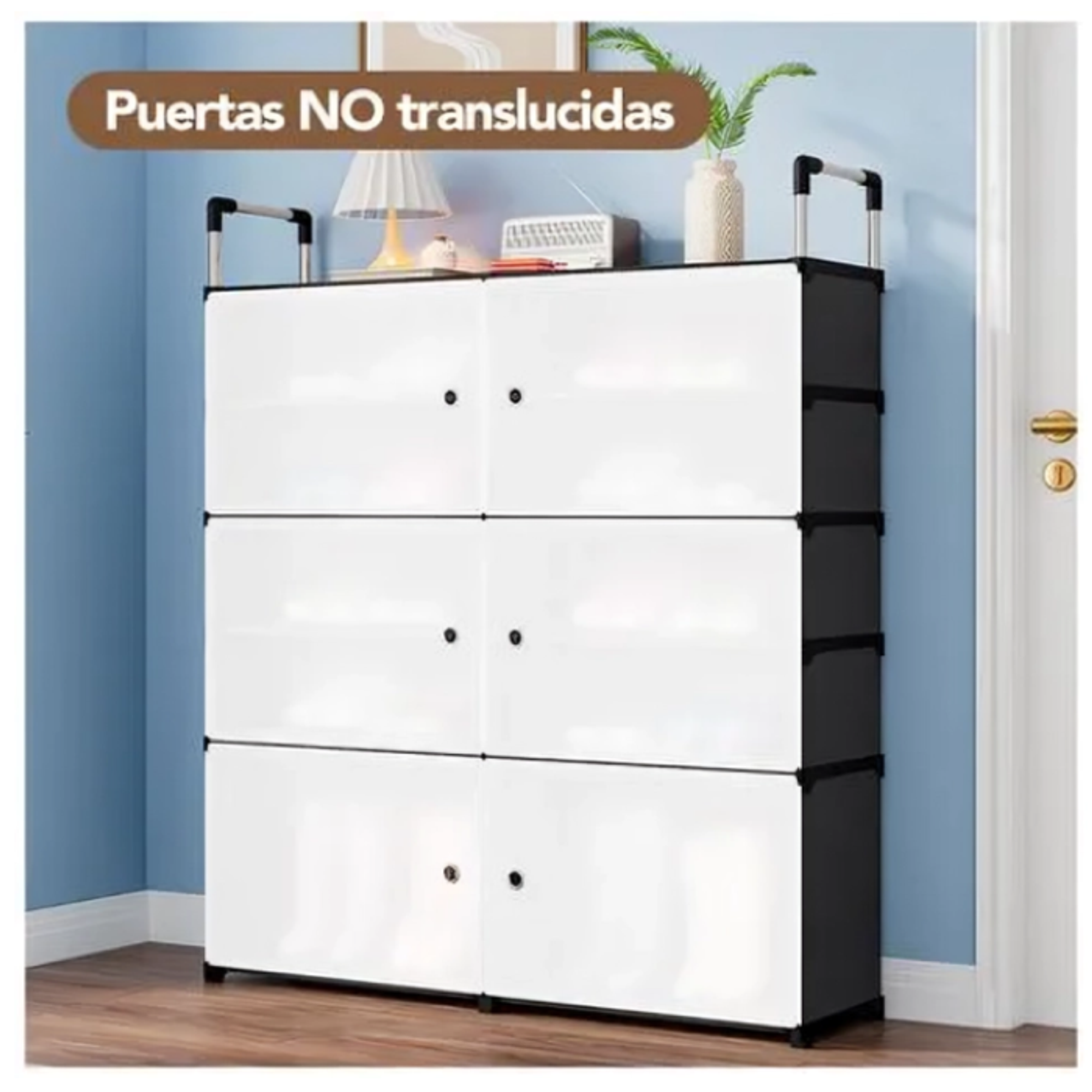 Zapatera organizador 3 niveles 6 puertas 9