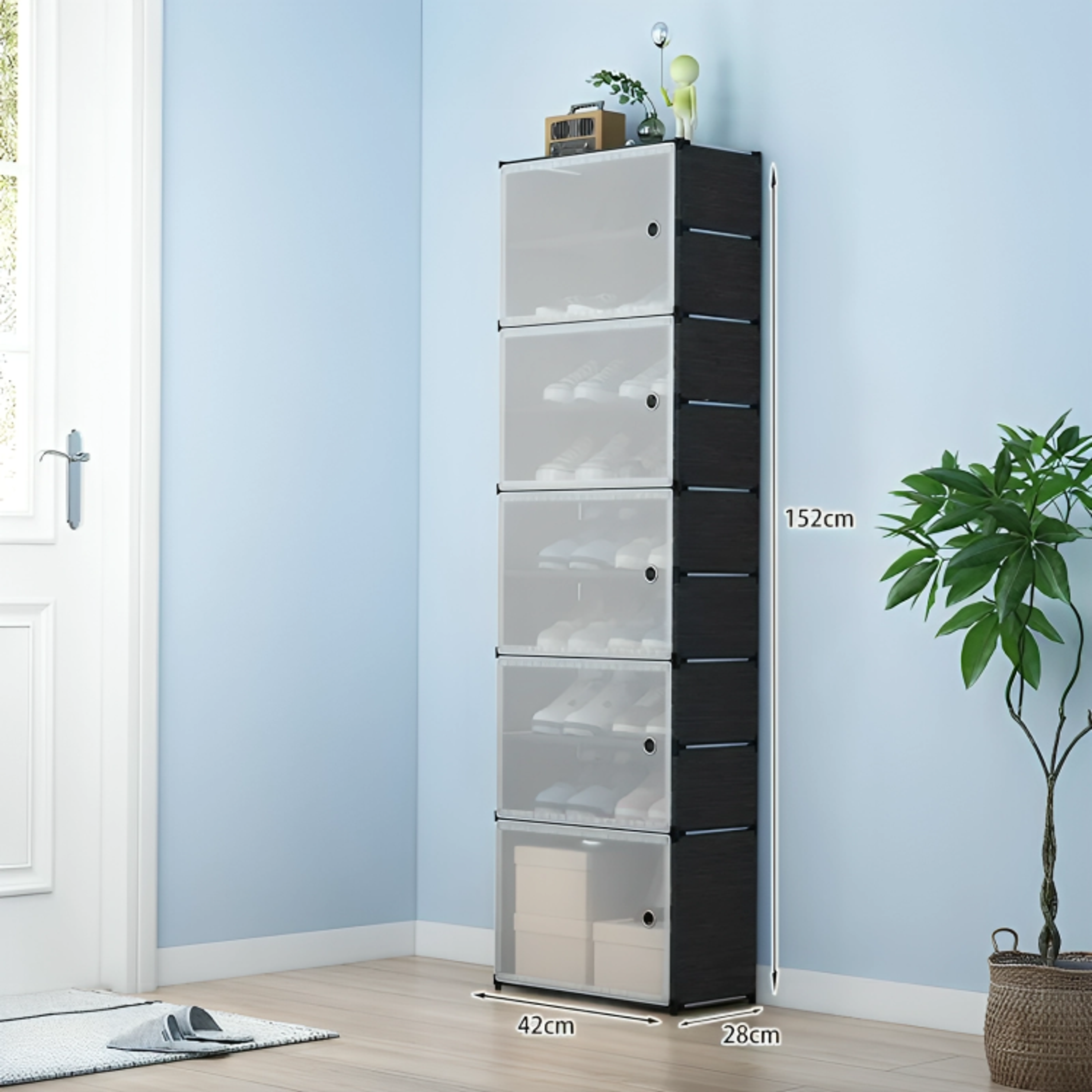 Zapatera organizador 5 niveles 5 puertas  1