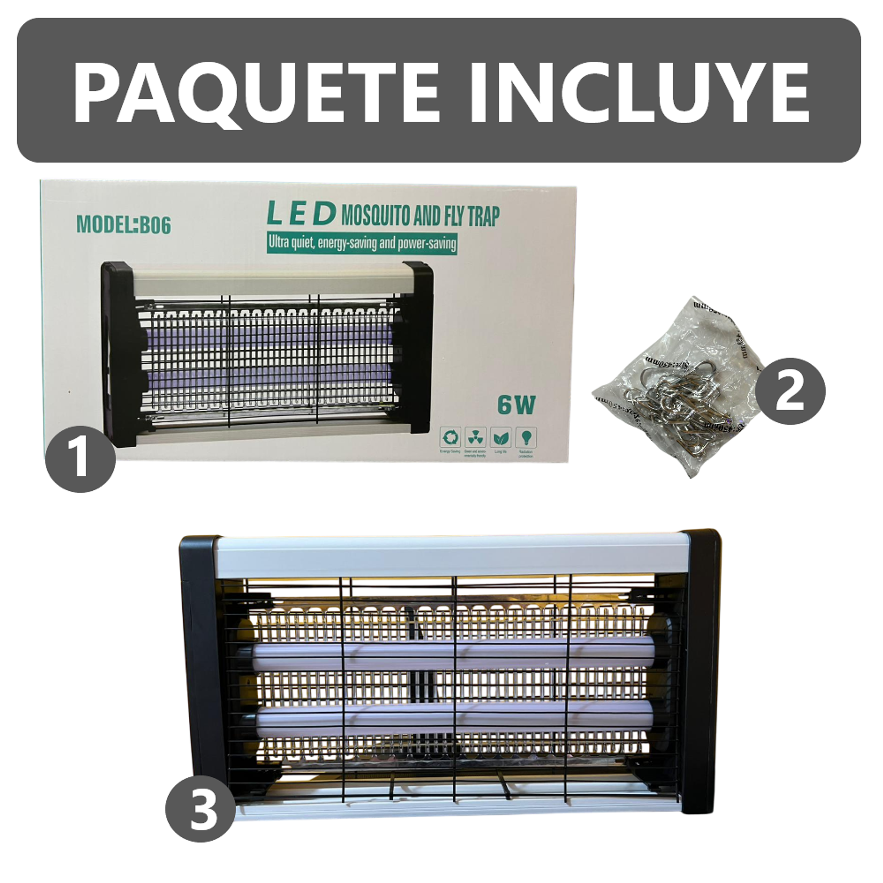 Lámpara Mata Mosquitos LED 6W Anti Insectos 2