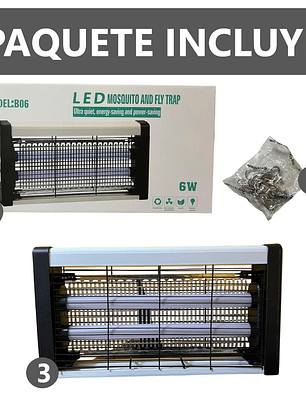 Lámpara Mata Mosquitos LED 6W Anti Insectos