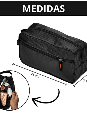 Neceser Organizador de Viaje con Asa Diseño Color Entero