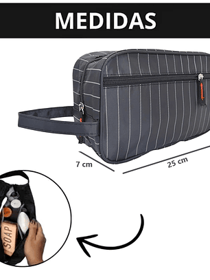 Neceser Organizador de Viaje con Asa Diseño Rayas