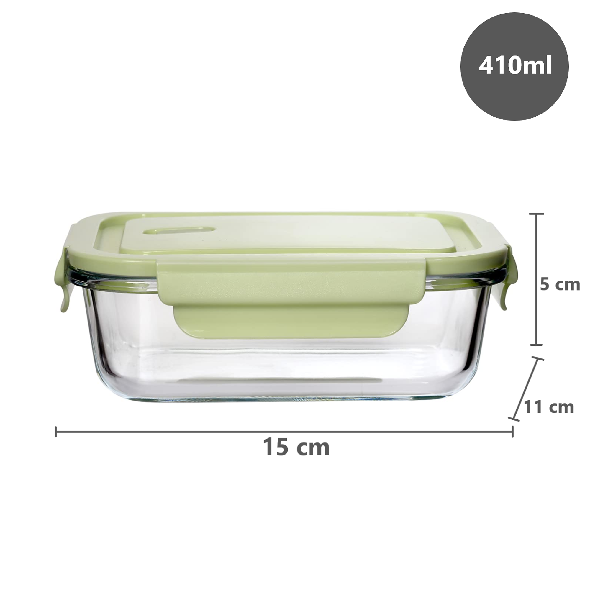 Pack x2 Táperes de vidrio 410ml 2