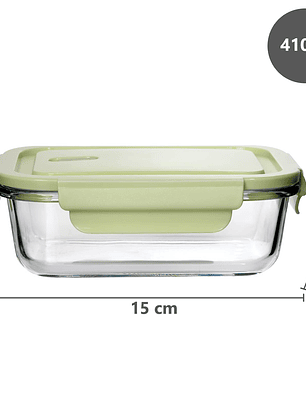 Pack x2 Táperes de vidrio 410ml