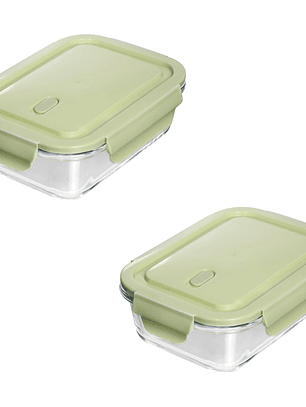 Pack x2 Táperes de vidrio 410ml