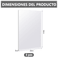 Pack x3 Espejos Adhesivo Rectangular Decorativo Sticker - 30cm x 20cm - Miniatura 2